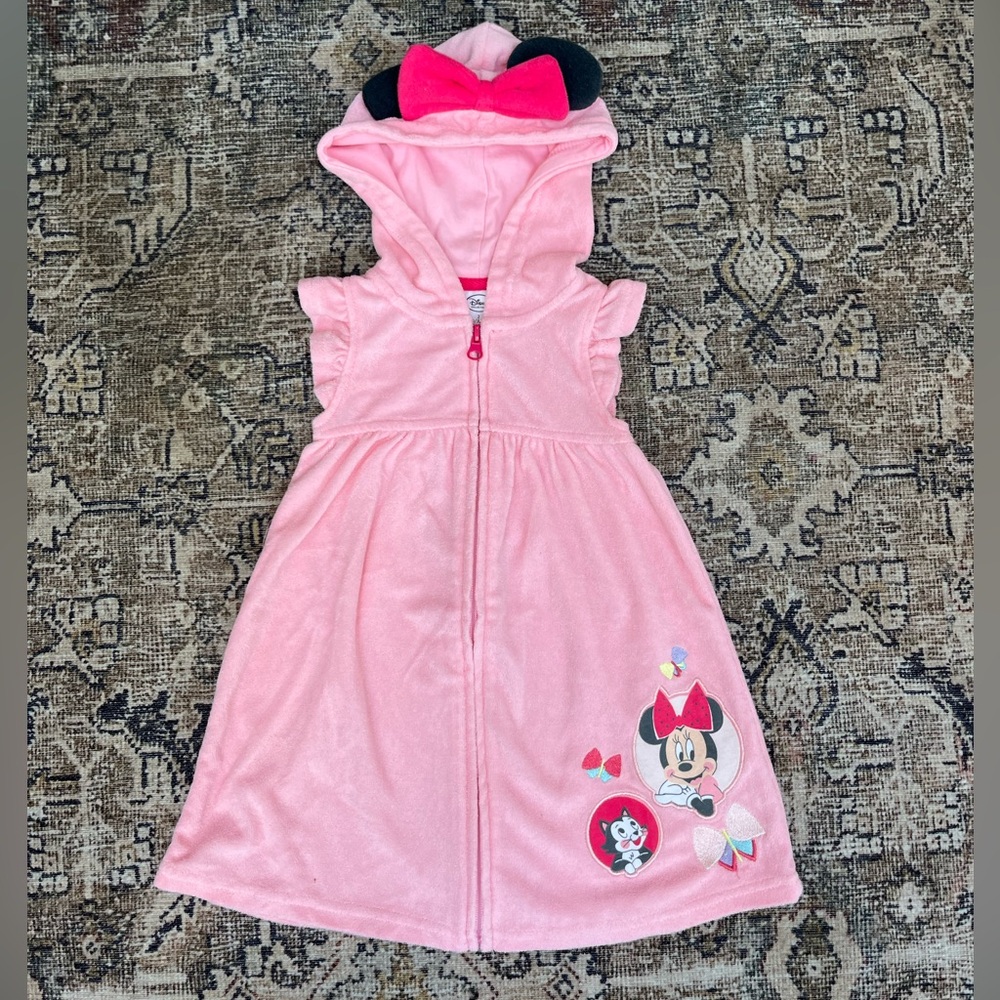 NWOT Disney Pink Minnie Hooded Swim Cover-up